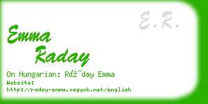 emma raday business card